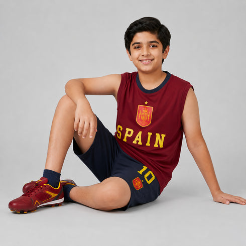 Spain Football Fan Tank & Shorts Co-Ord Set