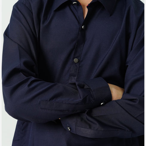 Navy Blue Wash n Wear Suit