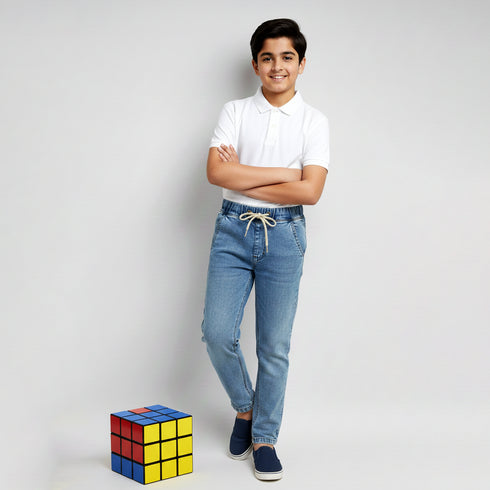 Light Wash Denim Joggers