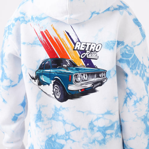 RETRO TIE & DYE PULLOVER HOODIE