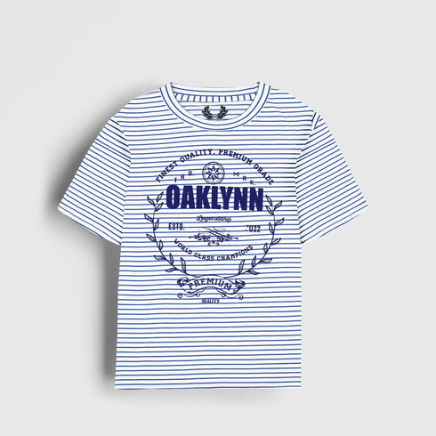 STRIPER PRINT GRAPHIC T-SHIRT