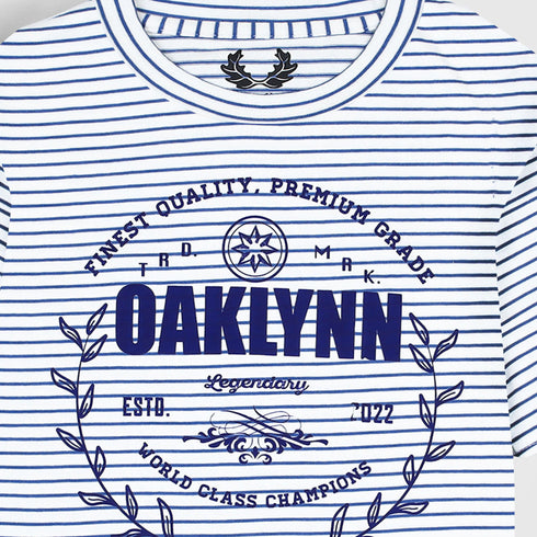 STRIPER PRINT GRAPHIC T-SHIRT