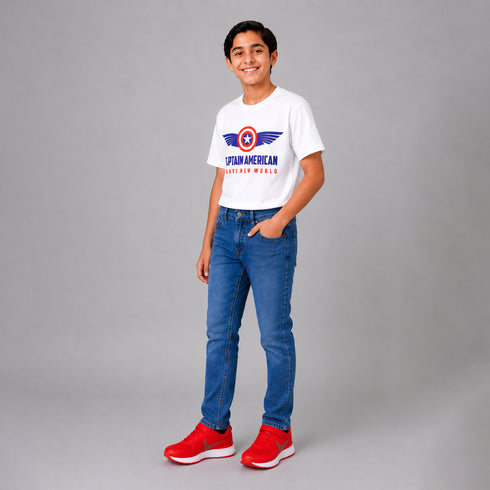 Boys' Slim Fit Medium Wash Indigo Jeans