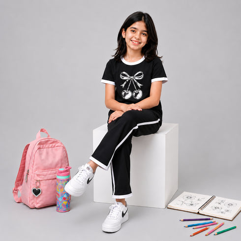 Cherry Ringer Tee & Track Pants Set