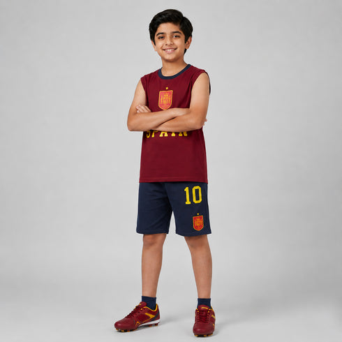Spain Football Fan Tank & Shorts Co-Ord Set