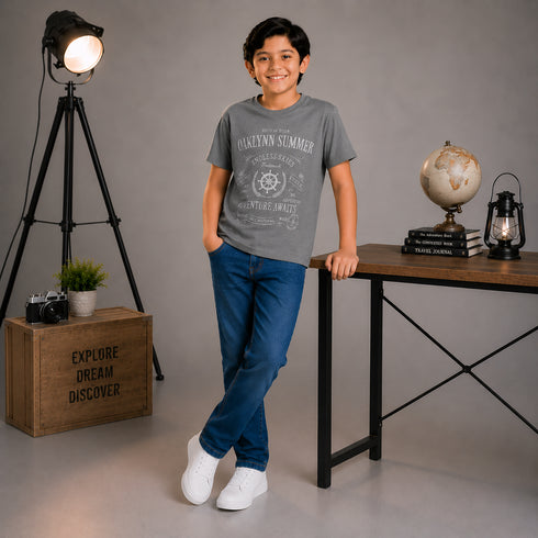 Boys' Regular Fit Medium Indigo Vintage-Tint Jeans