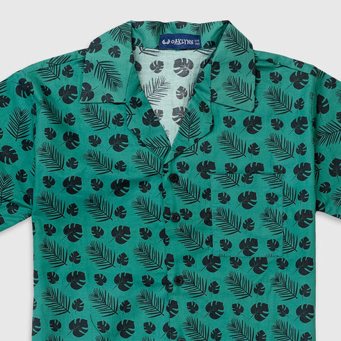 Boys Printed 2 Pcs Sets In Green