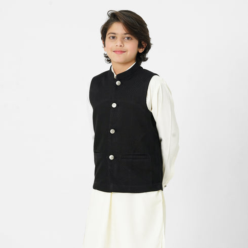 black waistcoat for boys by The Oaklynn