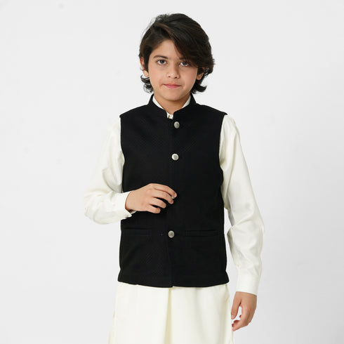 Kids black waistcoat for boys eastern wear Pakistan