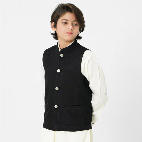 Boys formal black waistcoat for Eid and weddings