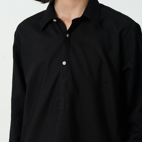 Boys black kameez shalwar suit for kids eastern wear Pakistan