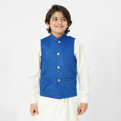 Kids blue waistcoat for boys eastern wear Pakistan