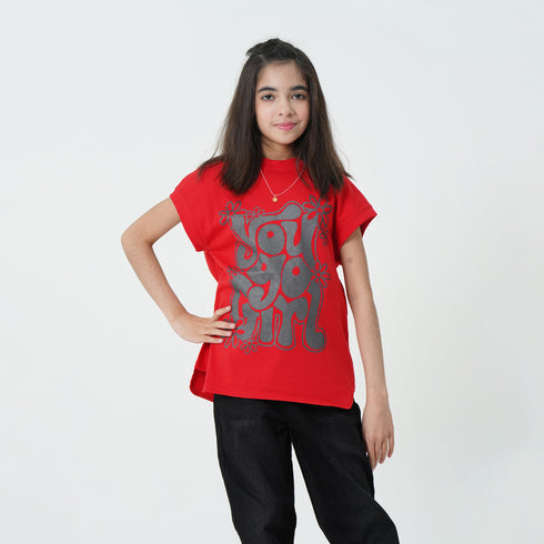 You Go Girl Red Graphic Tee