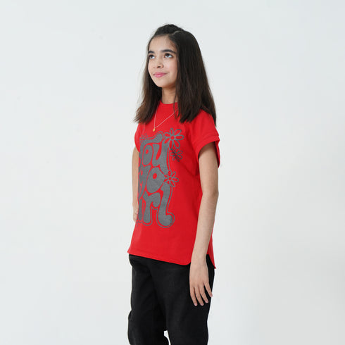 You Go Girl Red Graphic Tee