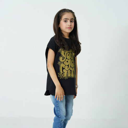 You Go Girl Black Graphic Tee