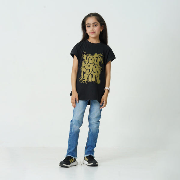 You Go Girl Black Graphic Tee
