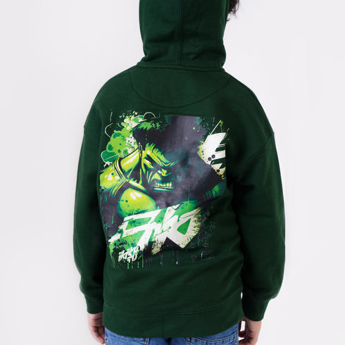 HULK PRINTED ZIPPER HOODIE