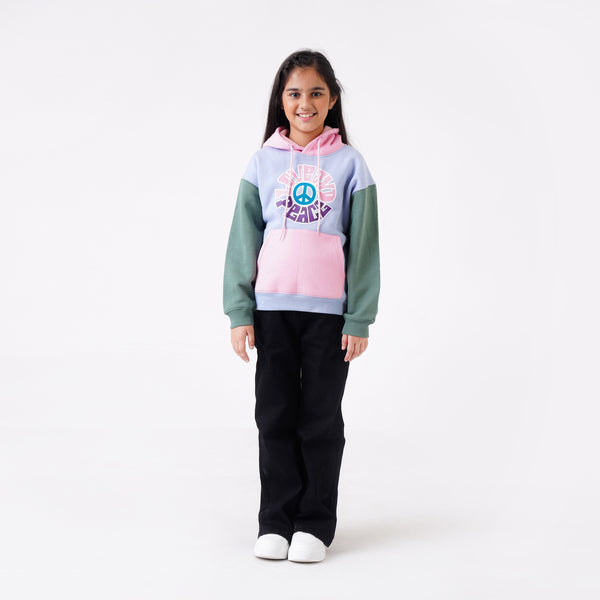 LOVE & PEACE PRINTED HOODIE