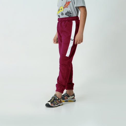 Maroon Panel Trouser