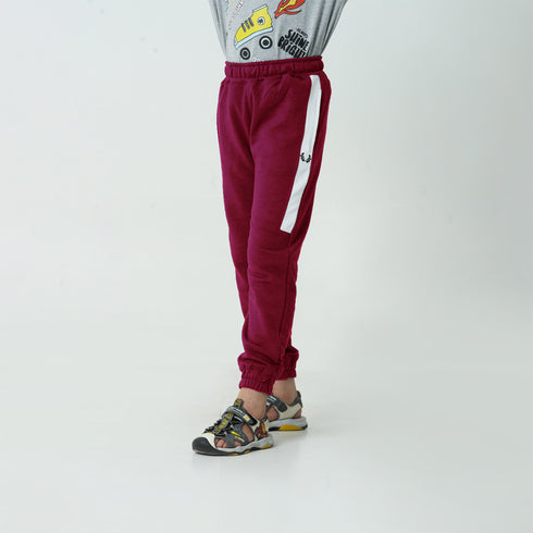Maroon Panel Trouser