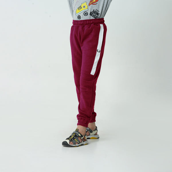 Maroon Panel Trouser