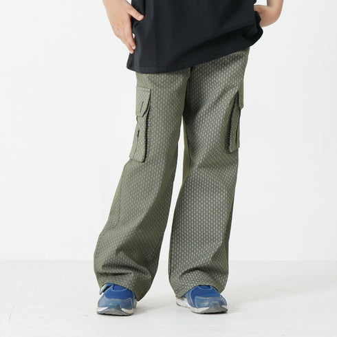 Green Printed Twill Trouser