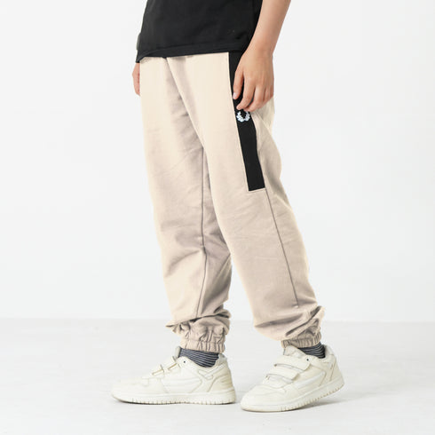 Beige Panel Trouser