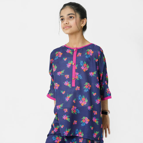 Blue Floral 2pc Eastern Set