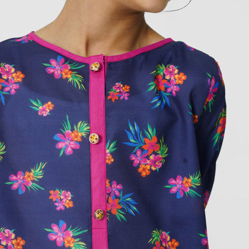 Blue Floral 2pc Eastern Set