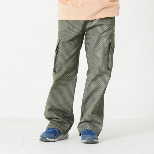 Green Printed Twill Trouser