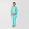 Sea Green Printed 2pc Eastern Set