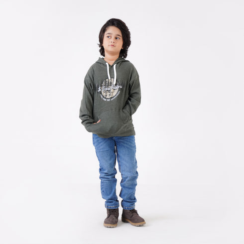 OUT DOOR PRINTED PULLOVER HOODIE