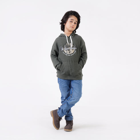 OUT DOOR PRINTED PULLOVER HOODIE