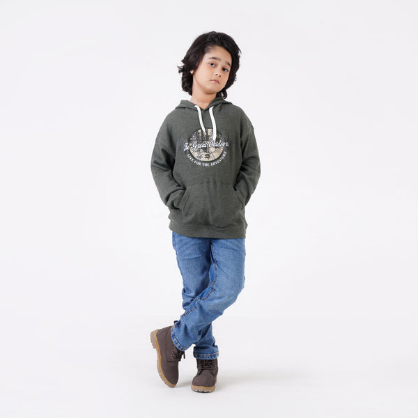 OUT DOOR PRINTED PULLOVER HOODIE