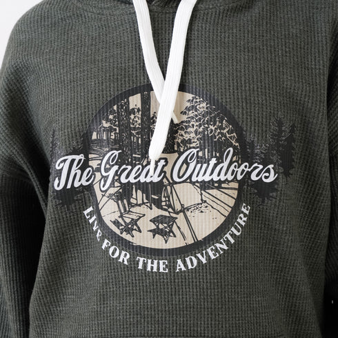 OUT DOOR PRINTED PULLOVER HOODIE