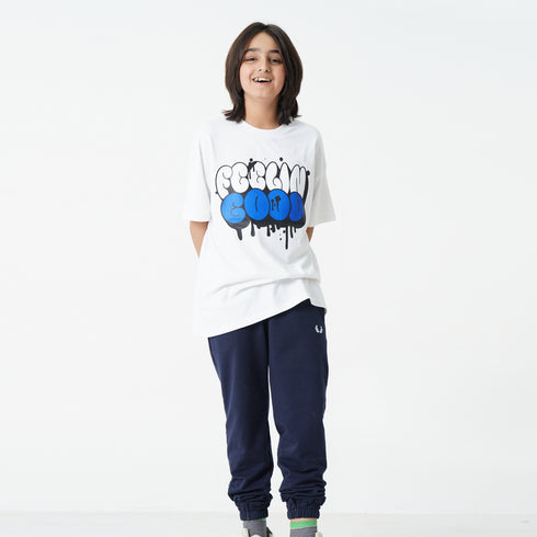 Navy Blue Logo Trouser