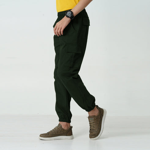 Green Cargo Jogger Trouser