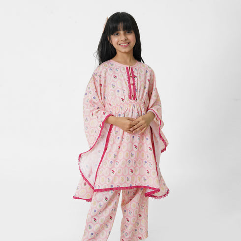 Pink Printed Blocks 2pc Eastern Set