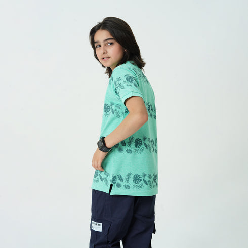 FLORAL PRINTED Polo Shirt