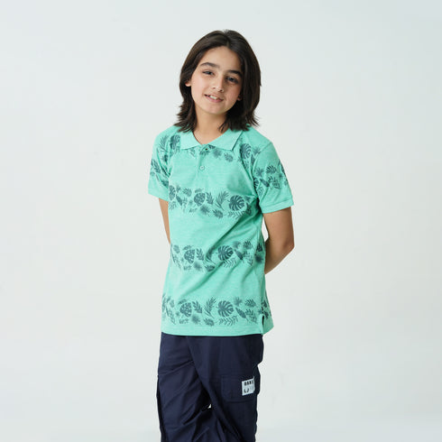FLORAL PRINTED Polo Shirt