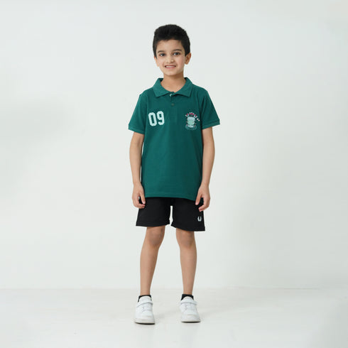 Green Hippo Polo T-Shirt
