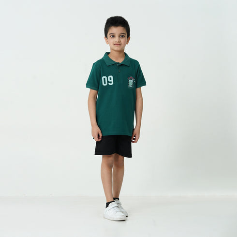 Green Hippo Polo T-Shirt