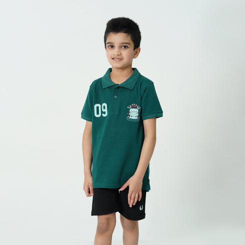 Green Hippo Polo T-Shirt