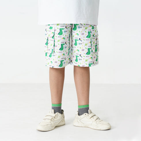 Dino Printed Twill Shorts