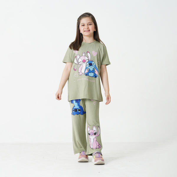 Stitch Olive Co-ord Set