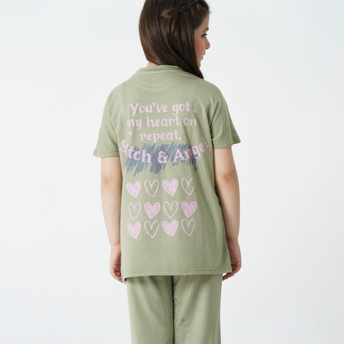 Stitch Olive Co-ord Set