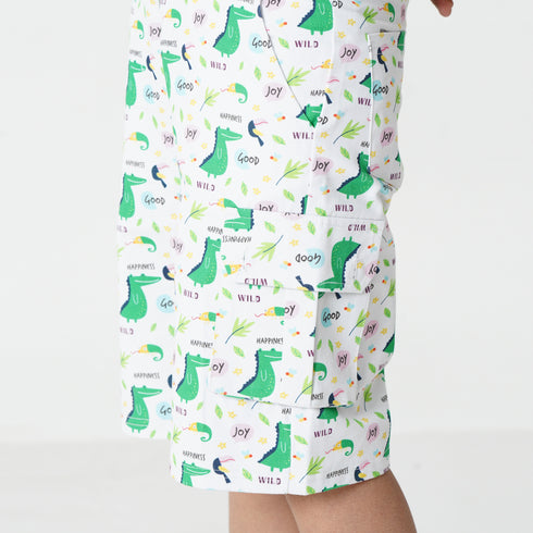Dino Printed Twill Shorts