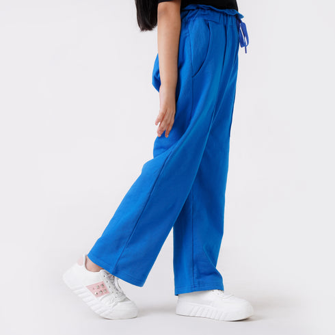 RUFFLE BELT KNITTED TROUSER
