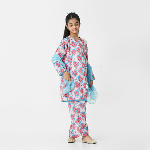 Pink Flowers 2Pc Eastern Set