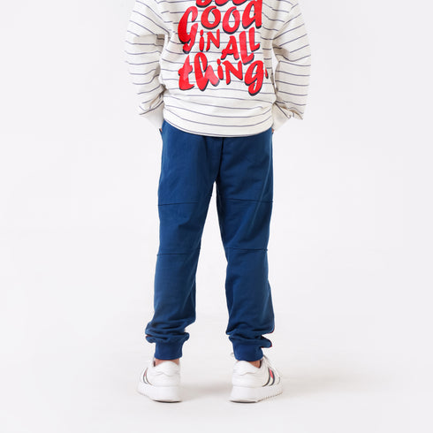 KNITTED COLOR BLOCK TROUSER